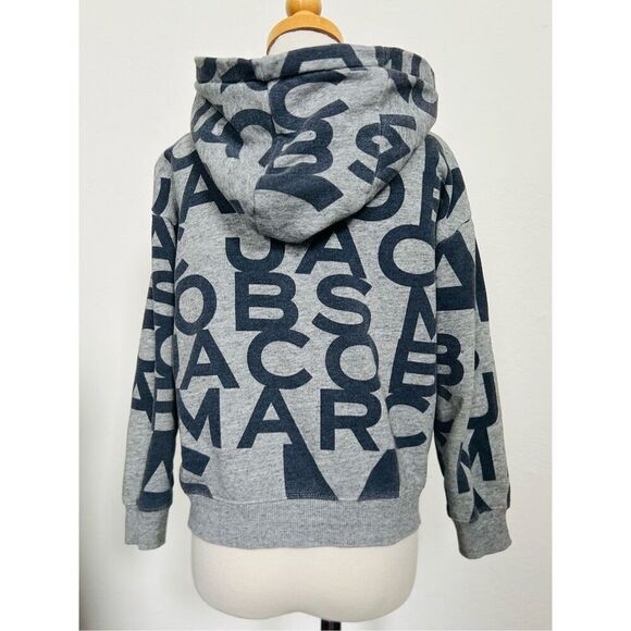 Little Marc Jacobs Kids Size 6 Grey Print Zip-up Hoodie - Picture 6 of 10